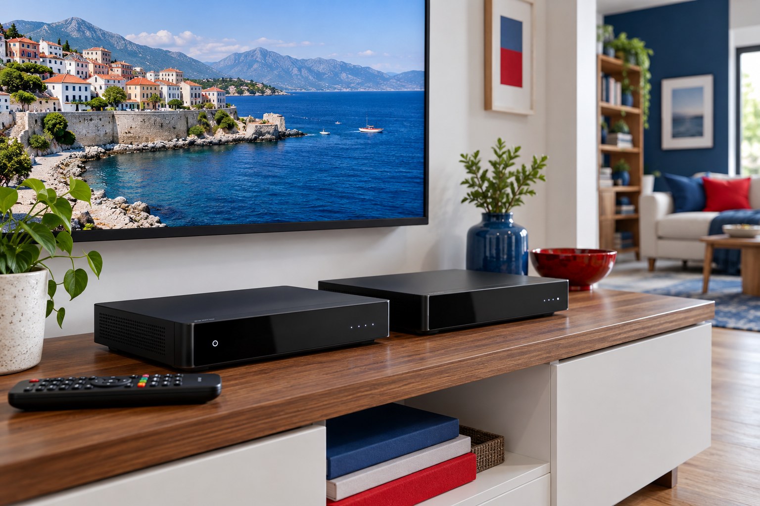 Illustrative multiroom satellite decoder equipment